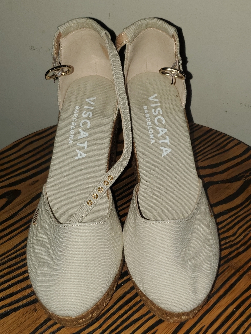 Barcelona Women's Cream Espadrille Wedge